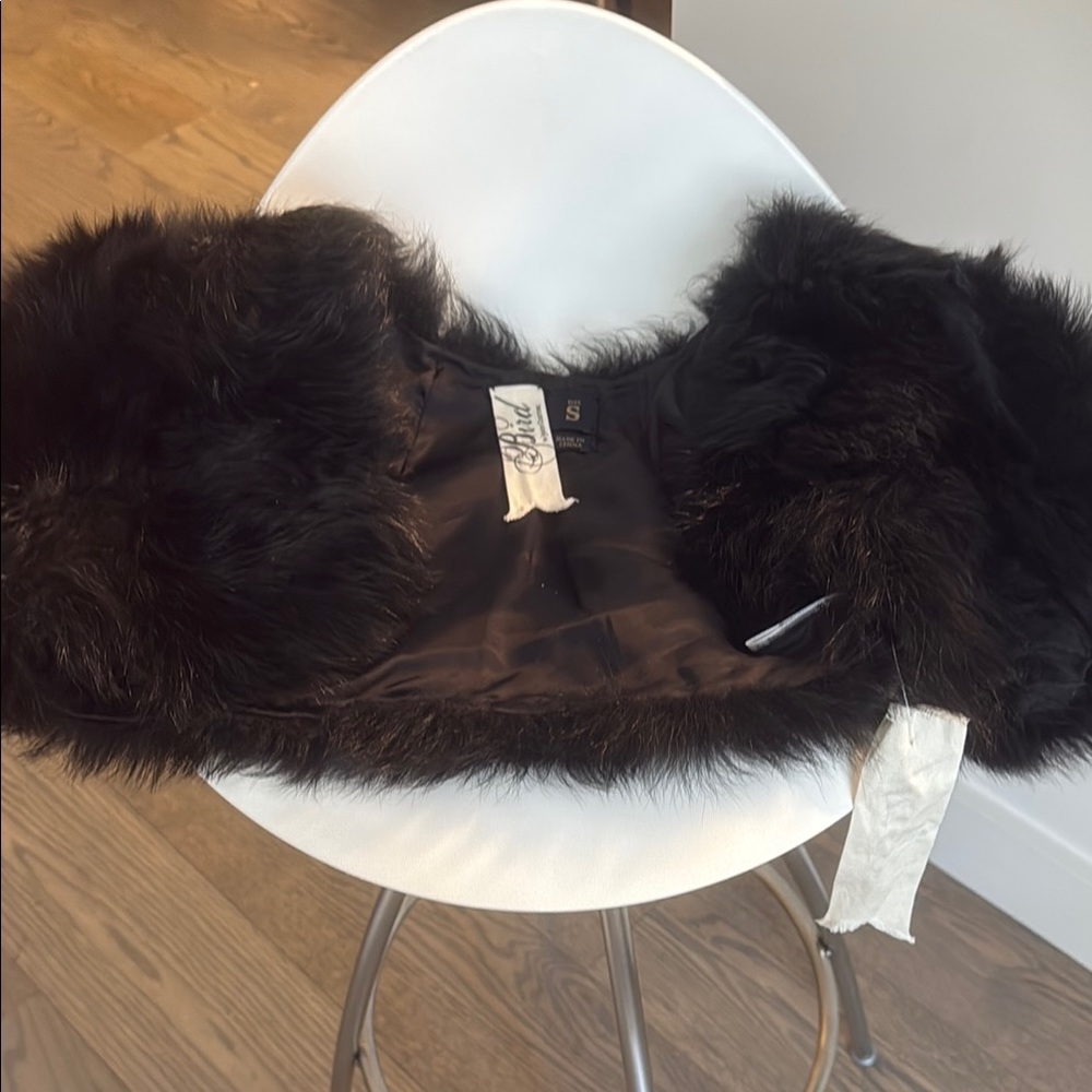 Bird by Juicy Couture Black Plush Scarf